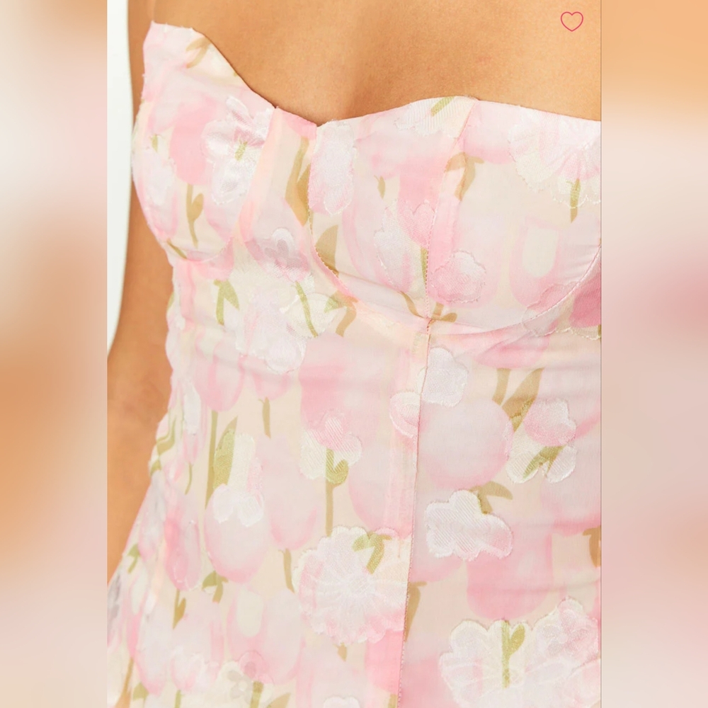 Beginning‎ Boutique NWT Penny Lane Pink Floral Mini Dress - Picture 2 of 14